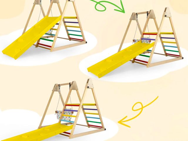 Lot 96-197356 - OLAKIDS Indoor Jungle Gym, 3 in 1 Wooden Foldable Montessori Toddler Climbing Toys
New
MSRP $140.00