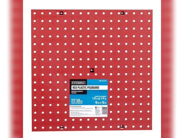 Lot 96-177392 - Everbilt Plastic Pegboard

Appears unused