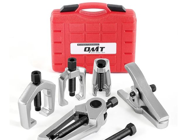 Lot 96-170722 - OMT 5-in-1 Ball Joint Separator, Pitman Arm Puller, Tie Rod End Tool Set for Front End Service, Spli...