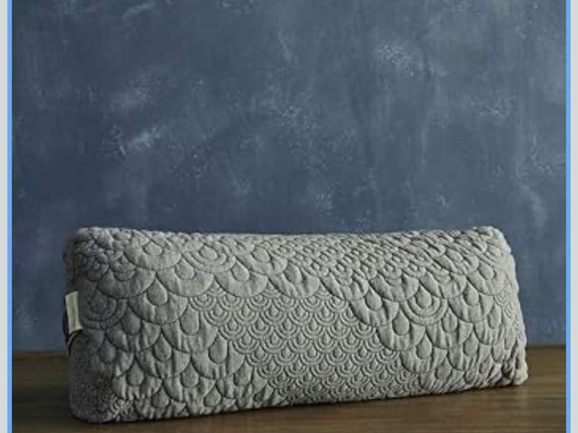 Lot 96-179225 - Brentwood Home Crystal Cove Yoga Bolster, Buckwheat Fill Rectangular Support Pillow, Made in Califor...