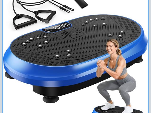 Lot 96-190355 - Vibration Plate Exercise Machine, Vibrating Fitness Platform for Lymphatic Drainage, Full Body Shake...