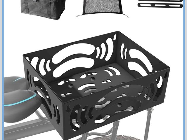 Lot 96-170600 - Large Bike Baskets for Maximum Load 130LB, Structurally Sound Easy to Install Iron Panel with Waterp...
