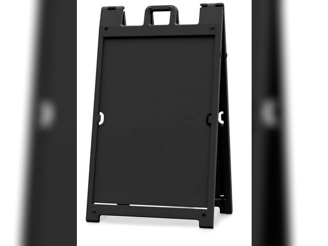 Lot 96-175806 - Plasticade Signicade Deluxe A Frame Durable Folding Double Sided Portable Sidewalk Curb Sign Display...