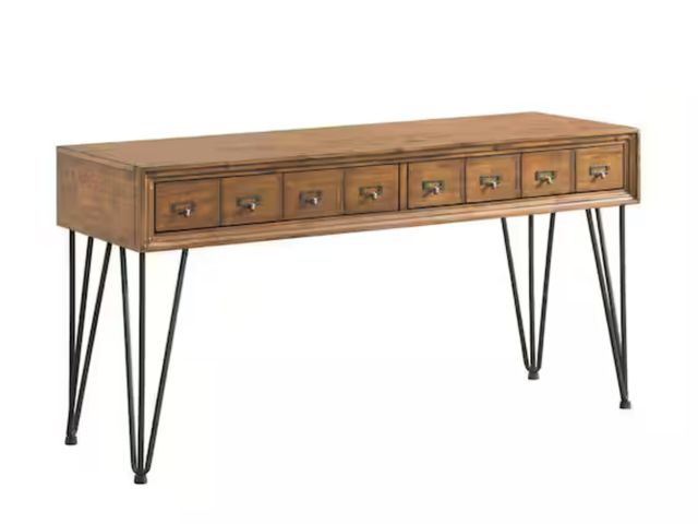 Lot 96-171851 - Picket House Furnishings
Tanner 54 in. Light Walnut Standard Rectangle Wood Console Table with Drawe...