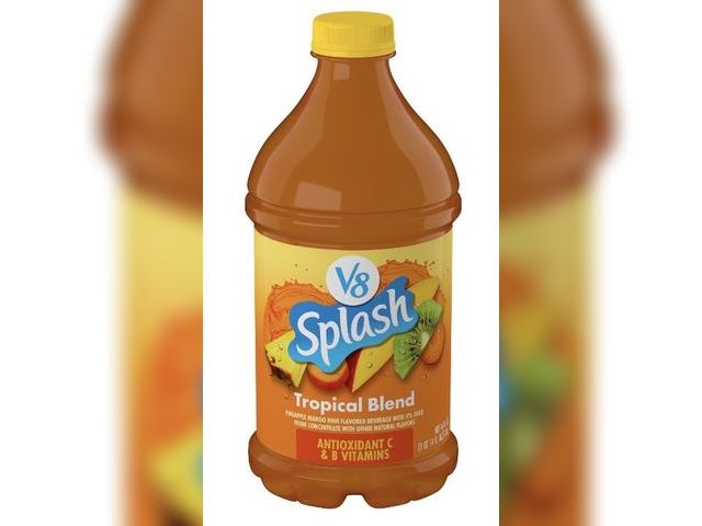 Lot 96-201133 - V8 Splash Tropical Blend Flavored
Beverage, 46 fl oz Bottle EXP 11/26 New