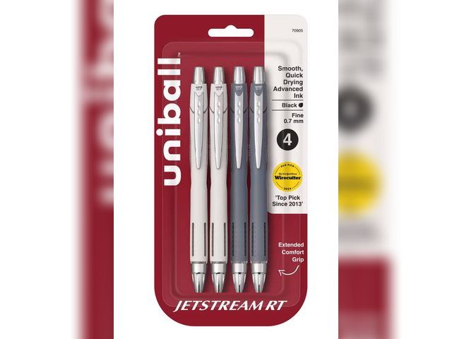 Lot 96-157262 - uniball Jetstream Ballpoint Fine Point 0.7mm Pens 4pk Black Ink

New