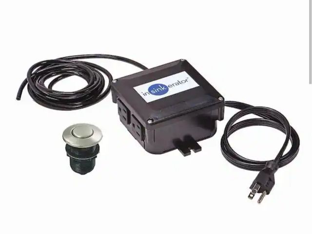 Lot 96-165655 - InSinkErator Garbage Disposal Air Switch Kit, Dual Outlet Sink Top Switch Button for All INSINKERATO...