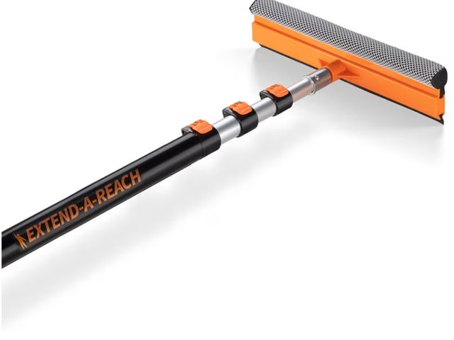 Lot 96-187713 - 4-12 ft Window Washer Squeegee Kit with Extension Pole (20+ Foot Reach) // Long Handle Squeegee for ...