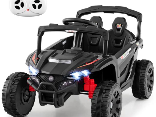 Lot 96-197445 - 12V Kids Ride On Car UTV Electric Vehicle with LED Lights Music and Horn New MSRP $153