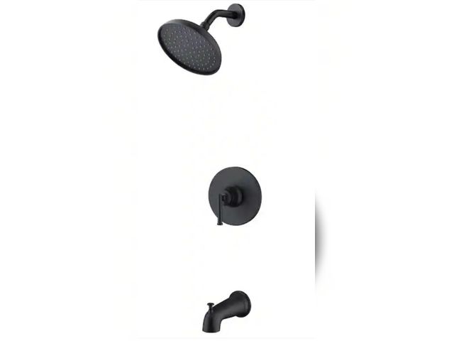 Lot 96-192512 - Glacier Bay
Oswell Single Handle 1-Spray Tub and Shower Faucet 1.8 GPM in Matte Black (Valve Include...