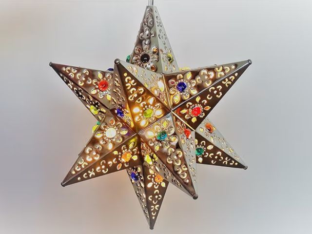 Lot 96-187405 - Unique and Beautiful Handmade Hanging Star Lamp with 12 Points! for Home and Garden Decor by SHOPIMU...