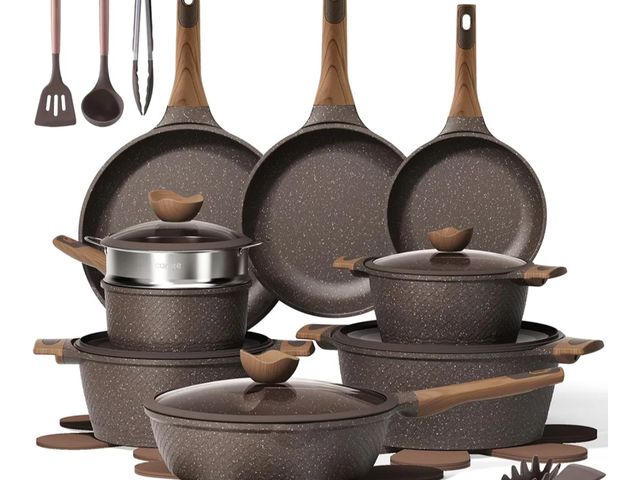 Lot 96-175797 - Pots and Pans Set Non Stick, Cookware Set Pots and Pans Induction Cook Ware, Nonstick Kitchen Cookin...