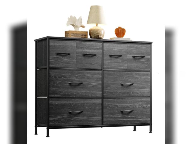 Lot 96-177412 - WLIVE Dresser for Bedroom with 8 Drawers, Wide Fabric Dresser for Storage and Organization, Bedroom ...
