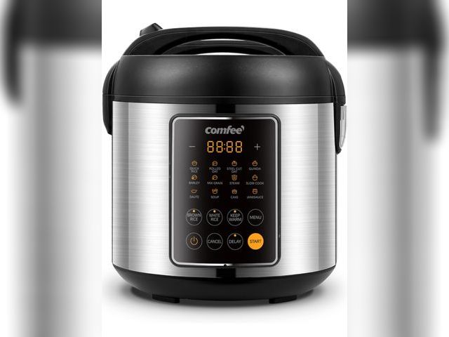 Lot 96-187999 - COMFEE' Rice Cooker, 14-in-1 Stainless Steel Multi Cooker, Slow Cooker, Steamer, Sauté, and Warmer, ...