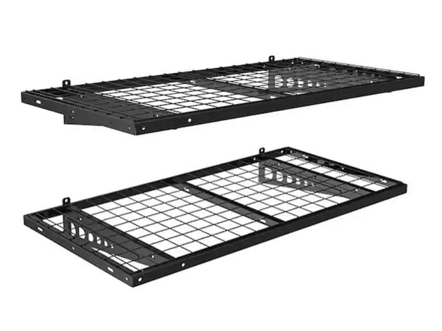 Lot 96-165029 - FLEXIMOUNTS
24 in. x 48 in. Heavy Duty Wall Shelf with Brackets in Black
New 
Msrp $139.99