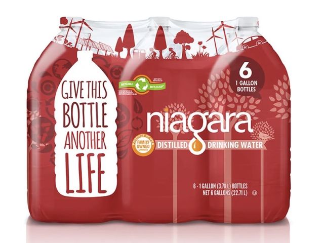 Lot 96-198979 - Niagara 6 Count 128-fl oz Distilled Bottled Water EXP 3/27 New
