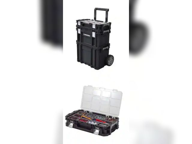 Lot 96-212404 - Husky
22 in. Rolling System Tool Box and Connect Stackable 10-Compartment Small Tool Organizer Combo...