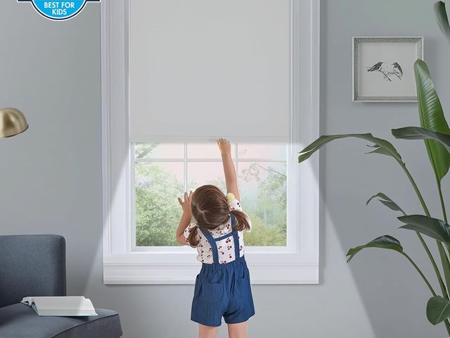 Lot 96-190641 - Persilux Cordless Blackout Roller Shades for Windows, Pull Down Shades &amp; Blinds with Valance, Th...