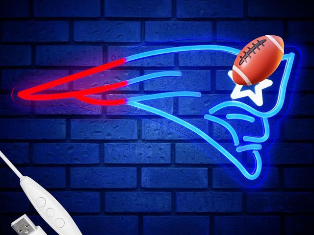 Lot 96-195024 - Football Team Neon Sign, Cool Dimmable Light Up Football Team Logo Hanging USB Powered for Wall Deco...