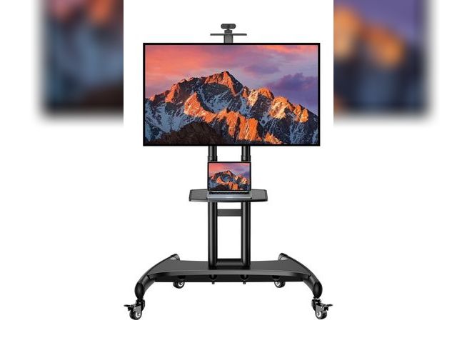 Lot 96-173520 - PERLESMITH Rolling TV Stand with Wheels for 32-82 Inch LCD LED 4K Flat Screen TVs, Tilt Mobile TV Ca...