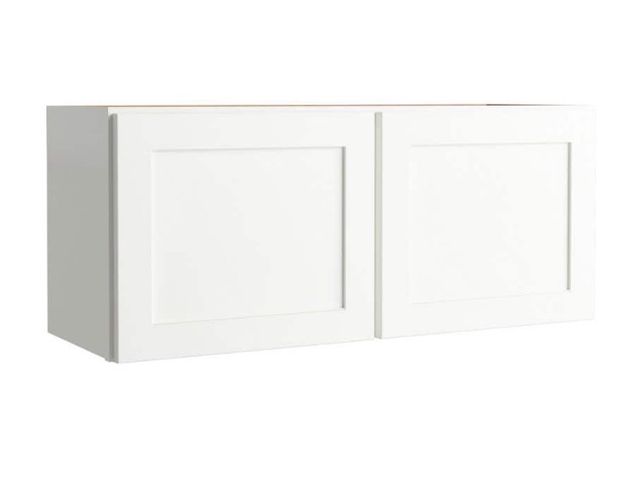 Lot 96-222239 - Hampton Bay Courtland 36 in. W × 12 in. D × 15 in. H Assembled Shaker Wall Bridge Kitchen Cabinet in...