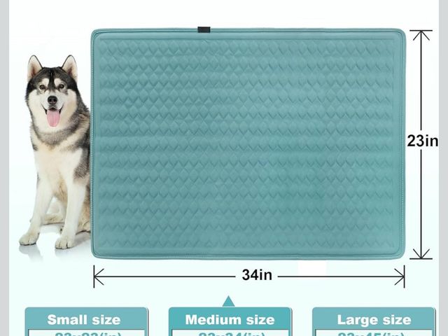Lot 96-173864 - Dog Cooling Mat,34×23 in Thicken &amp; Comfortable Cooling Mat for Silicone Anti-Slip and Foldable,I...