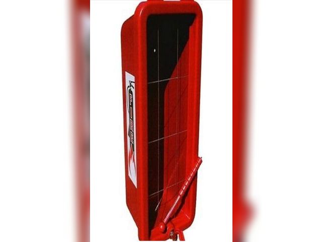 Lot 96-190616 - Cato 11051-H Red Plastic Chief Fire Extinguisher Cabinet for 10 lb. Extinguisher, with Hammer and Cy...