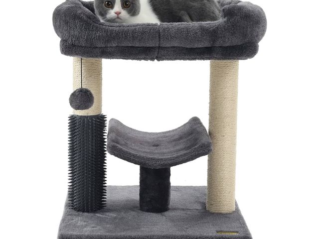 Lot 96-166487 - Hoopet 20-Inch Cat Tree Tower, Small Cat Scratching Post for Indoor Cats and Kittens, Sisal Cat Scra...