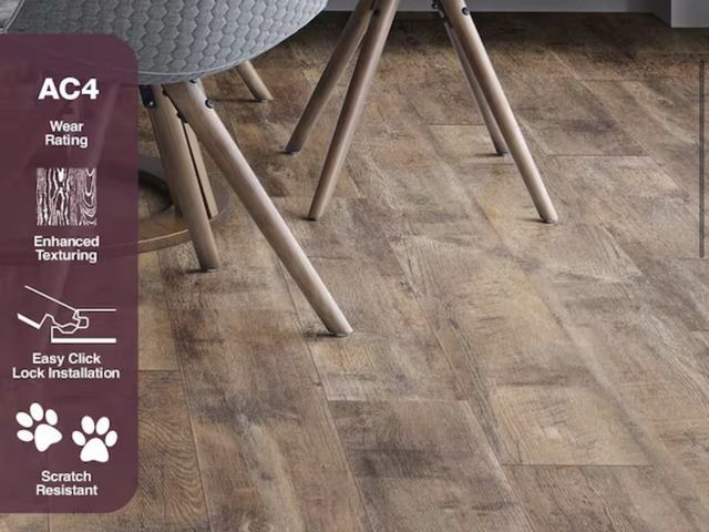 Lot 96-232392 - 297.6 Sq Ft of Home Decorators Collection Rebel Trail Pine Rustic Brown 10 mm T x 8 in. W Waterproof...