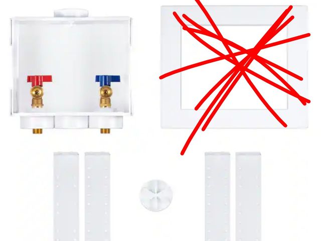 Lot 96-192117 - Oatey
Quadtro 2 in. Copper Sweat Connection Washing Machine Outlet Box with 1/4 Turn Brass Screw-On ...