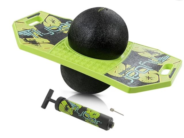 Lot 96-20351 - Flybar Pogo Trick Ball for Kids, Trick Board for Boys and Girls Ages 6 and up, Green New