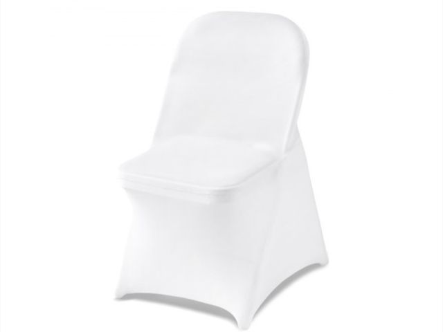 Lot 96-174948 - VEVOR 50 Pcs White Folding Chair Cover Washable Removable Universal Fitted Chair Cover Protector for...