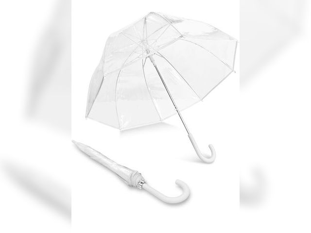 Lot 96-189312 - Adult Clear Bubble Umbrella with Dome Canopy and Lightweight Wind and Rain Protection
New