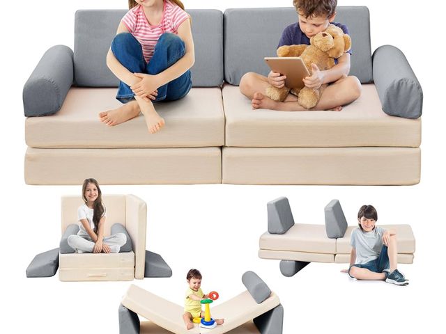 Lot 96-170215 - APPEARS to be faux leather kids modular couch for soft play. may vary from stock photo estimated 
Ne...