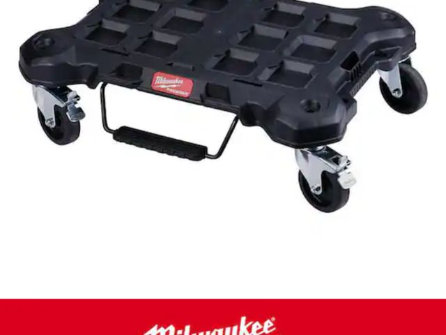 Lot 96-180411 - Milwaukee PACKOUT Dolly 24 in. x 18 in. Black Multi-Purpose Utility Tool Cart New MSRP $109