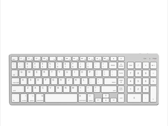 Lot 96-177979 - Wireless Bluetooth Keyboard for Apple Mac OS – US QWERTY Layout, Scissor Keys Precise Typing, Rechar...