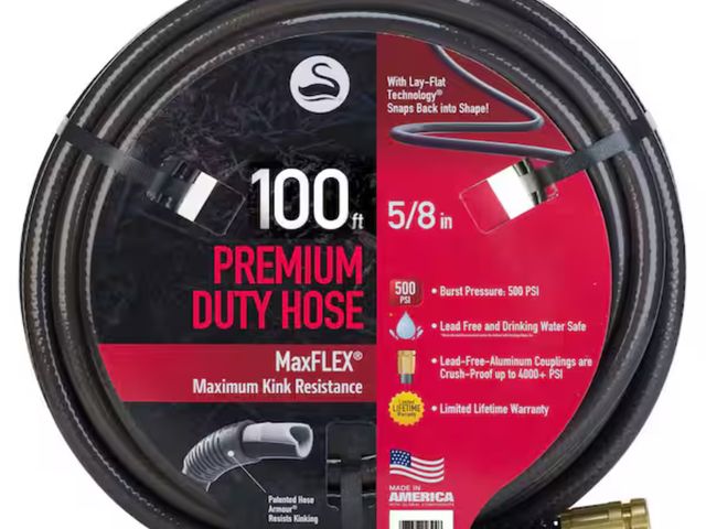 Lot 96-165714 - Swan
Maximum FLEX 5/8 in. x 100 ft. Premium Duty Garden Hose

New
