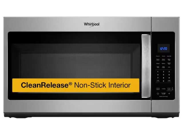 Lot 96-175315 - Whirlpool 1.9 cu. ft. Over the Range Microwave in Fingerprint Resistant Stainless Steel with Sensor ...