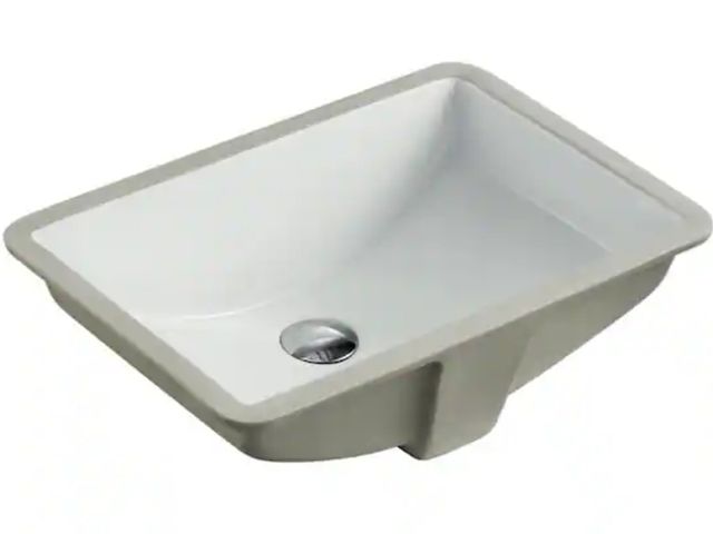 Lot 96-166375 - 20-7/8 in. x 14-3/4 in. Rectrangle Undermount Vitreous Glazed Ceramic Lavatory Vanity Bathroom Sink ...