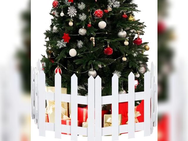 Lot 96-193377 - 8 Cases of 16" Extra Tall Christmas Tree Fence,6PCS Heavy Duty Wooden Baby Gate Around Christmas Tre...