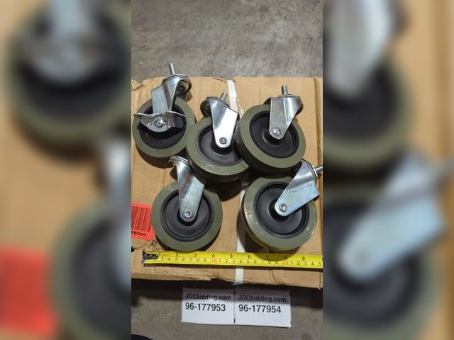 Lot 96-177952 - Set of five replacement wheels, rolling caster wheels, unused