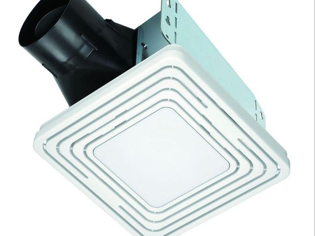 Lot 96-188128 - Broan-NuTone Roomside Series, White, 80 CFM, No Cut Roomside
Installation with Light, ENERGY STAR, B...