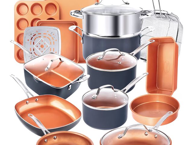 Lot 96-190300 - Gotham Steel True 20 Pc Ceramic Cookware Set Nonstick, Ceramic Pots and Pans Set Non Stick with Deep...