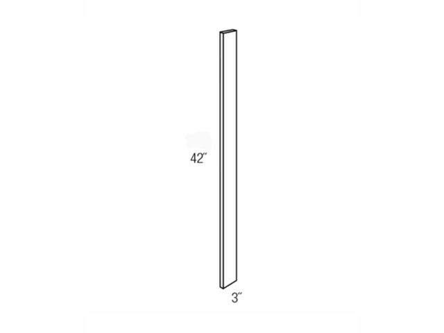 Lot 96-165669 - WF342: 42 in x 3 in Wall And Base Filler: Dover White RTA Kitchen Cabinet New
