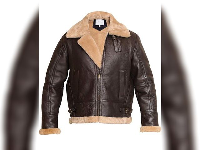 Lot 96-170531 - Men B3 Bomber Jacket Aviator Real Shearling B3 Bomber Sheepskin Jacket Winter Black MSRP $259.99 New...