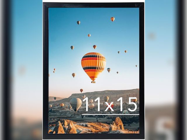 Lot 96-176509 - 11x15 inch Picture Frame, Horizontal and Vertical Formats for Wall Hanging, 11 x 15 Wall Gallery Pos...