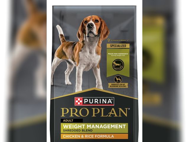 Lot 96-171504 - Purina Pro Plan Weight Management Dry Dog Food, Shredded Chicken and Rice, High-Protein Kibble with ...
