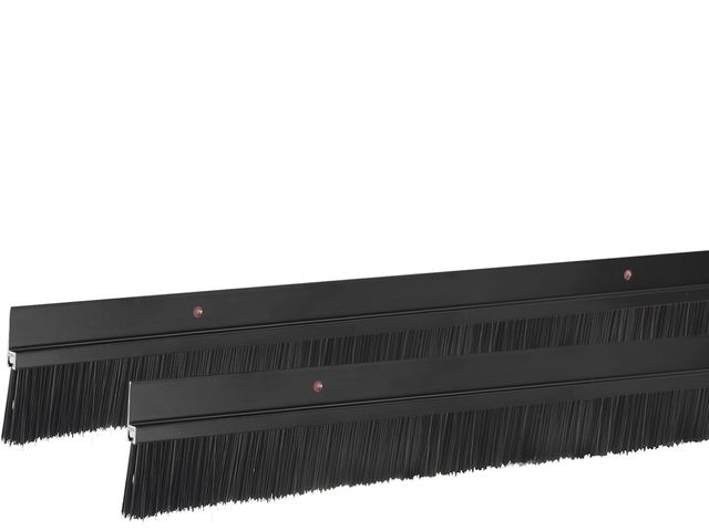 Lot 96-211458 - uxcell 2Pcs Door Brush Bottom Sweep H-Shape Aluminum Alloy Base with 1.2-inch Nylon Brush for Home, ...