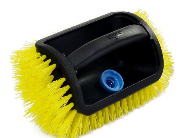 Lot 96-164590 - Unger Professional Lock-On 4-Sided Outdoor Scrub Brush, Compatible with Threaded Poles, Stiff Bristl...