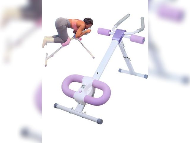 Lot 96-164425 - Workout Equipment Abdominal Trainer, Adjustable Ab Machine at Home Gym, Foldable Abdominal Exercise ...